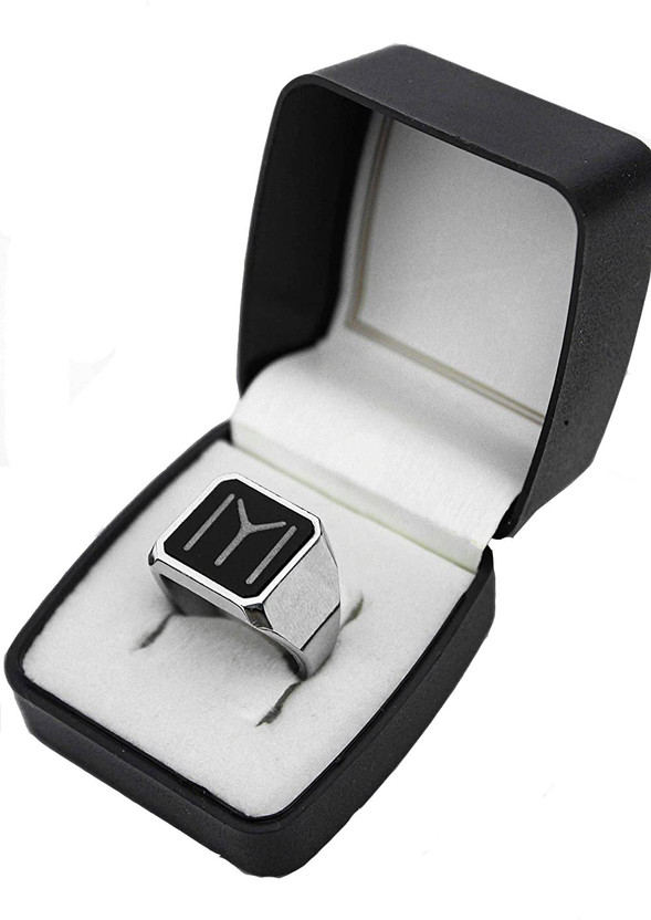 Shopping Dust Ertugrul Gazi Ring For Boy Men kayi Qabila Black Silver IYI Ring Silver Plated Ring Dirilis Ertugrul ring for boy and girl Stainless Steel Silver Plated Ring