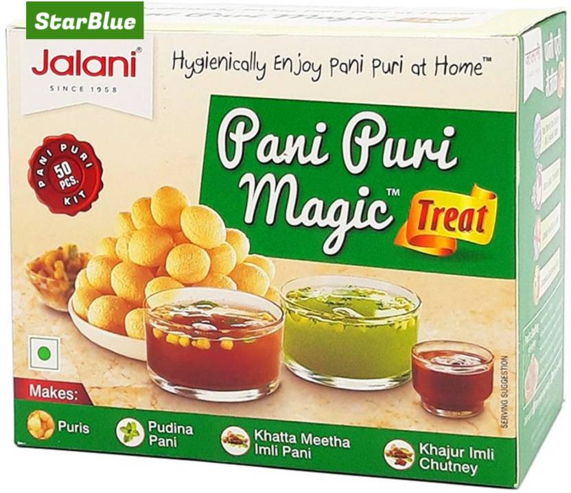 Starblue Instant Ready To Mix Pani Puri With Pudina Pani Khatta Meetha Pani Imly Chuteny