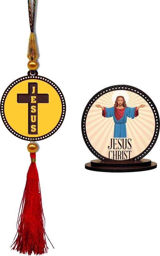 ClassiGiftz Holy Cross Car Hanging Premium & Jesus Christ Car Dashboard