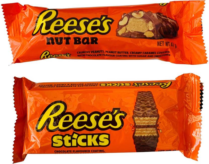 HERSHEY'S Reese's Sticks 42g & Nut Bar 47g Milk Chocolate Bars Bars