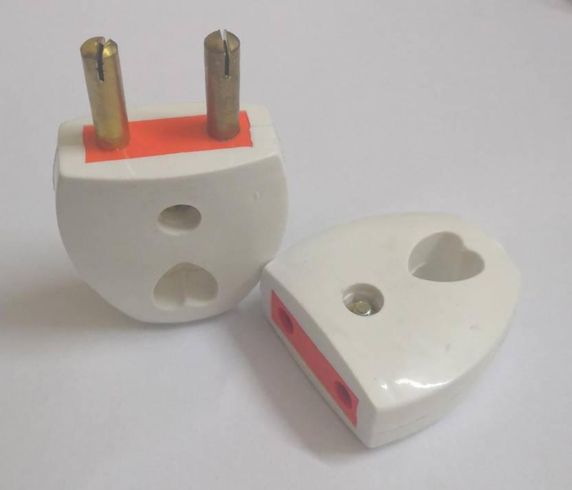roman 2 PIN MALE FEMALE PLUG 2 PIN MALEFEMALE TOP PLUG (WHITE) Two Pin