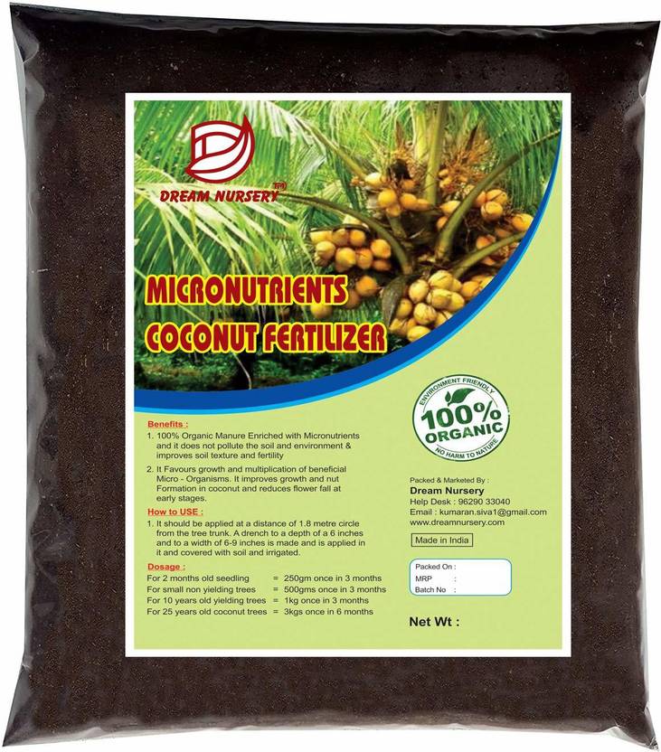 DREAM NURSERY Organic Coconut Fertilizer for Coconut Trees Potting