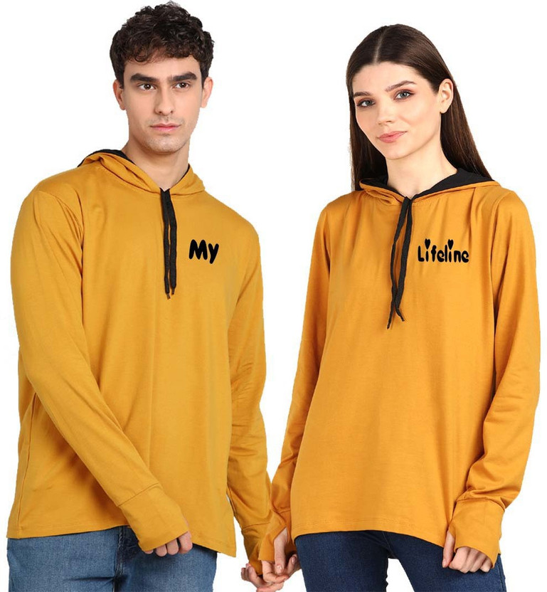 Sleeve Printed Men \u0026 Women Sweatshirt 