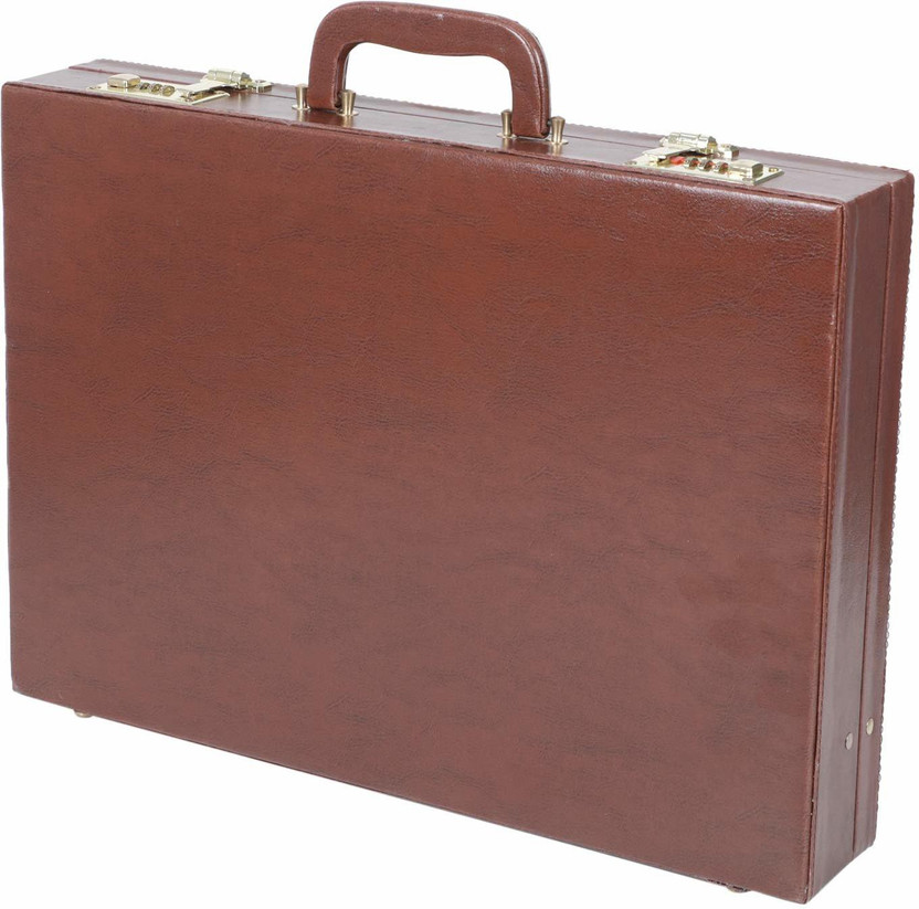 IRHA 18 Inches Briefcase Faux Leather Office, Laptop, Business Travel, Executive Medium Briefcase - For Men & Women Large Briefcase - For Men & Women(Brown)