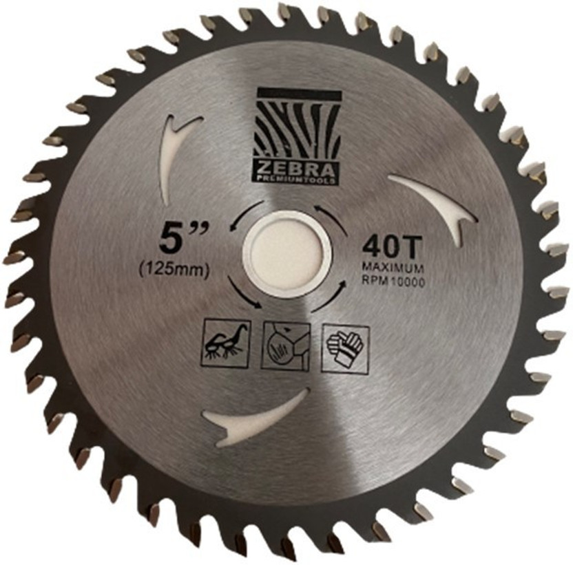 Zebra Premium Tools Z-WO2 Wood Cutting Blade 5'' X 40T TCT Circular Blade ( 125 X 20MM,40 TEETH) 5 Inch Wood Cutting Blade Wood Cutter