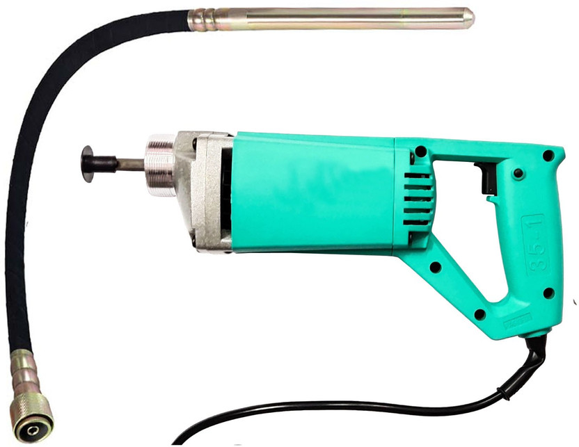 Mass Pro SK 900w Portable Concrete Vibrator 35MM Concrete Vibrators Electric Cement Soil Mixer with Stick Heavy Duty Remove Air Bubbles and Professional Construction Tools Pistol Grip Drill(35 mm Chuck Size)
