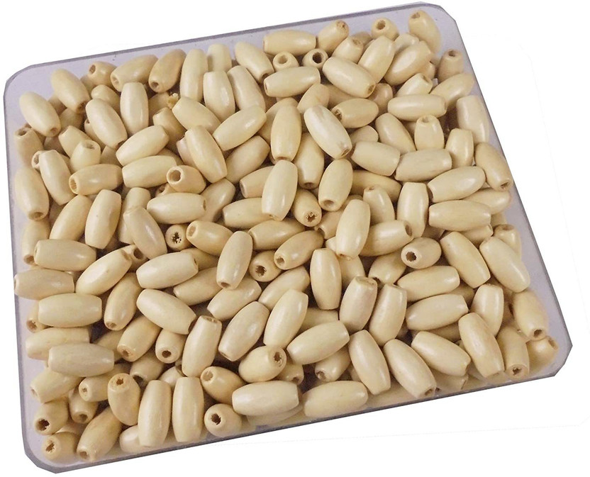 estore 200 gm Crema Size 20 mm Wooden Wood Beads for Craft, Jewellery Making, for Kids, for Bracelet Necklace Earring Making kit,Art and Craft DIY kit