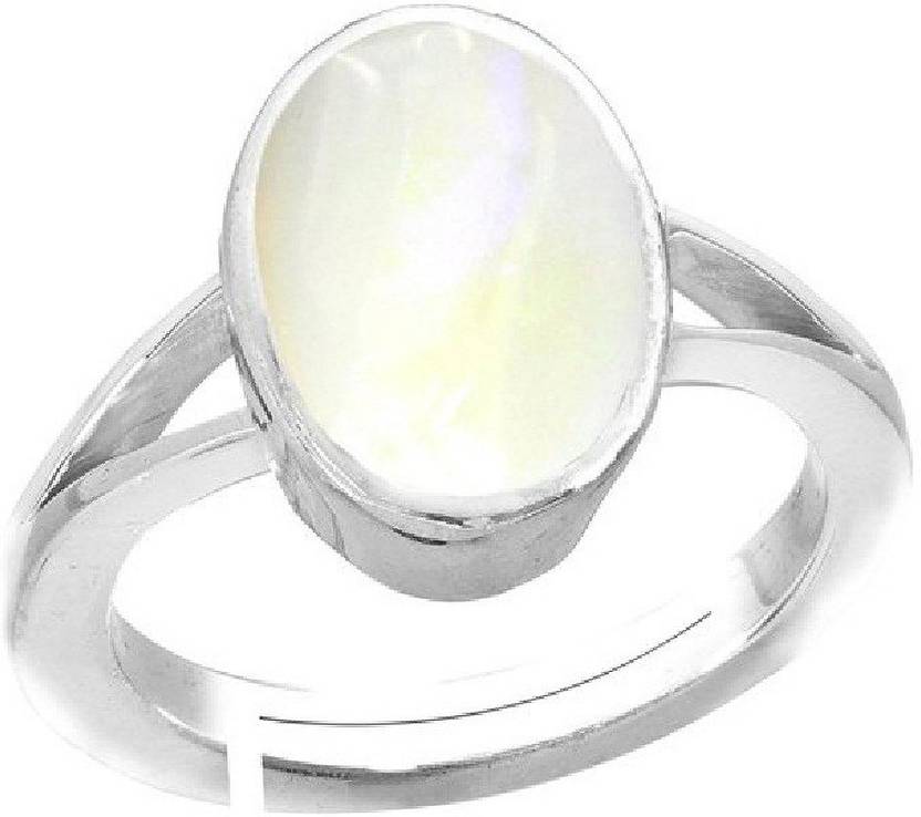 CEYLONMINE White coral Ring Natural stone White Moonga ...