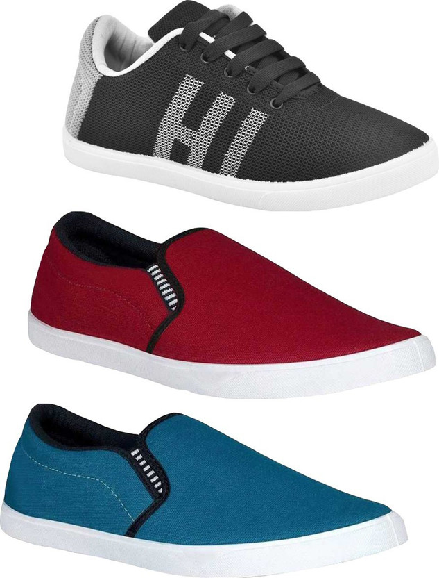 3SIX5 Combo Pack Of 3 Loafer Shoes 