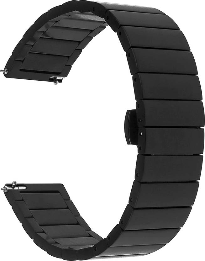 ACM Watch Strap Steel Metal for Noise Colorfit Pro 3 Smartwatch Belt Black Smart Watch Strap