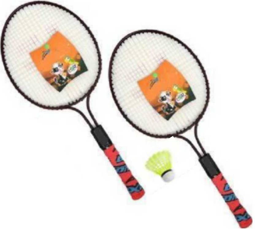 AT COLLECTION DOUBLE ROD MINI RACKET WITH SHUTTLE COCK Badminton Kit