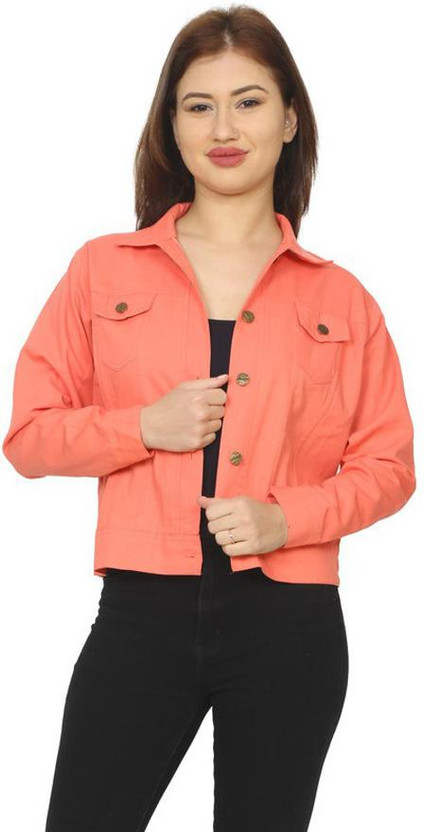 Full Sleeve Solid Women Denim Jacket 