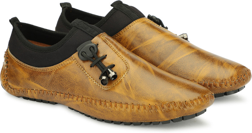 moja beige Driving Shoes For Men 