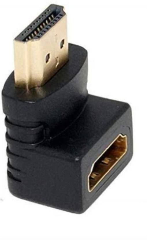 Sadow Gold Plated Adapter 90 Degree HDMI Male to Female Converter Connector L Shape for HDTV