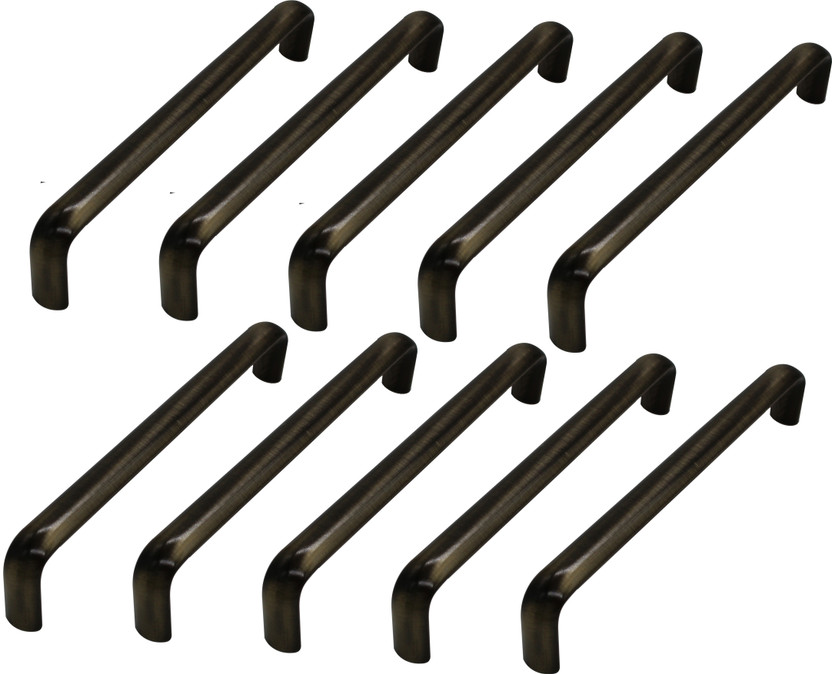 ATLANTIC Stainless Steel Ovel D Dwawer Cabinet Handles 8 Inch(Total Length 200 mm, Hole to Hole -190 mm, Antique Finish) -10 Pieces Stainless Steel Cabinet/Drawer Handle(Yellow, Brown Pack of 6)