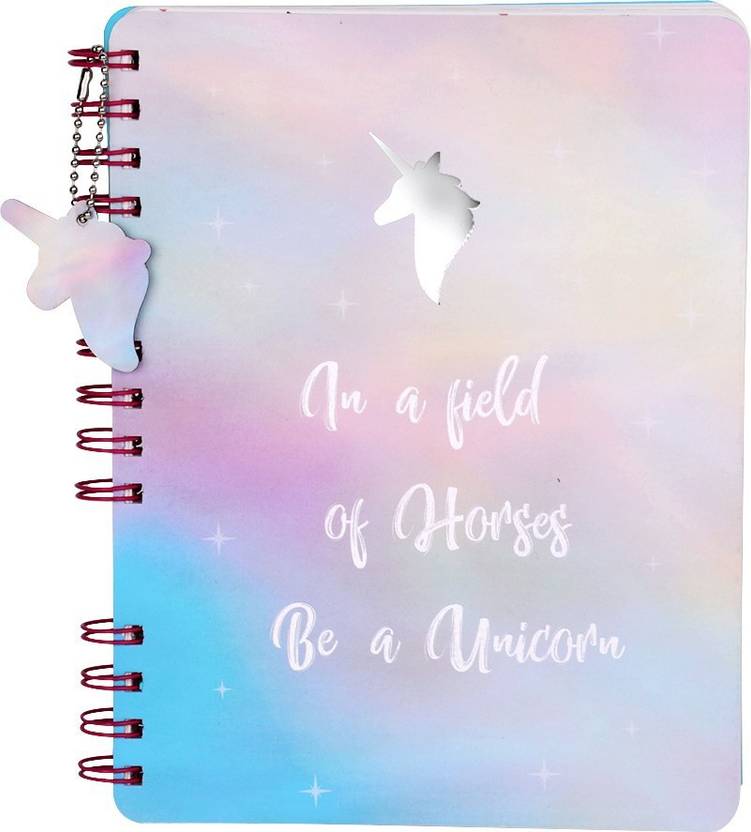 doodle Unicorn Notebook with Dangler Regular Diary Ruled 160 Pages Price in India Buy doodle