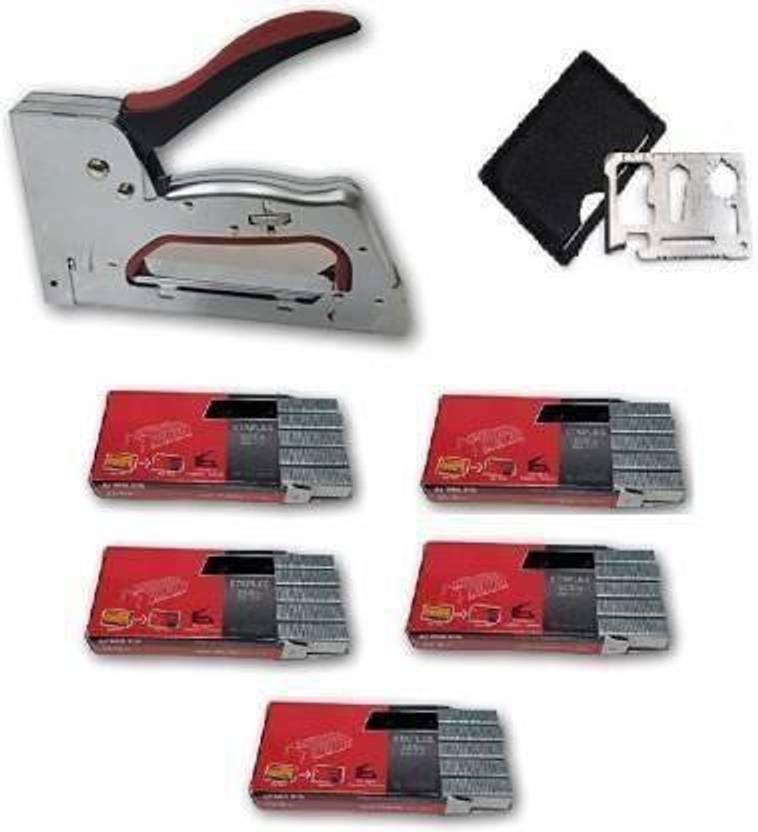 ToolsCentre Nailer & Stapler 3 in 1 All Metal Body TS2313A Gun Tacker, Staple Gun With 5000