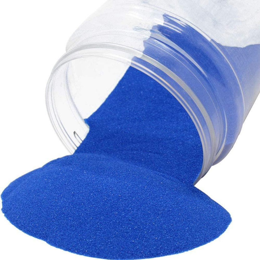 Quantum Retail Sugar Size Blue Crystal Sand/Quartz Silica Sand for Lawn Decore, Home & Garden Decoration, Aquarium Substrate, Terrarium, Aquarium Sand, Quartz Sand – 2.5 kg Sand Planted Substrate(Blue, 2.5 kg)