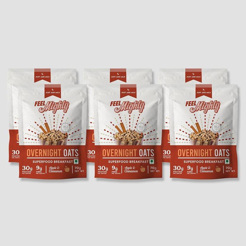 Feel Mighty by Feel Mighty 30g Protein Overnight Oats Apple & Cinnamon