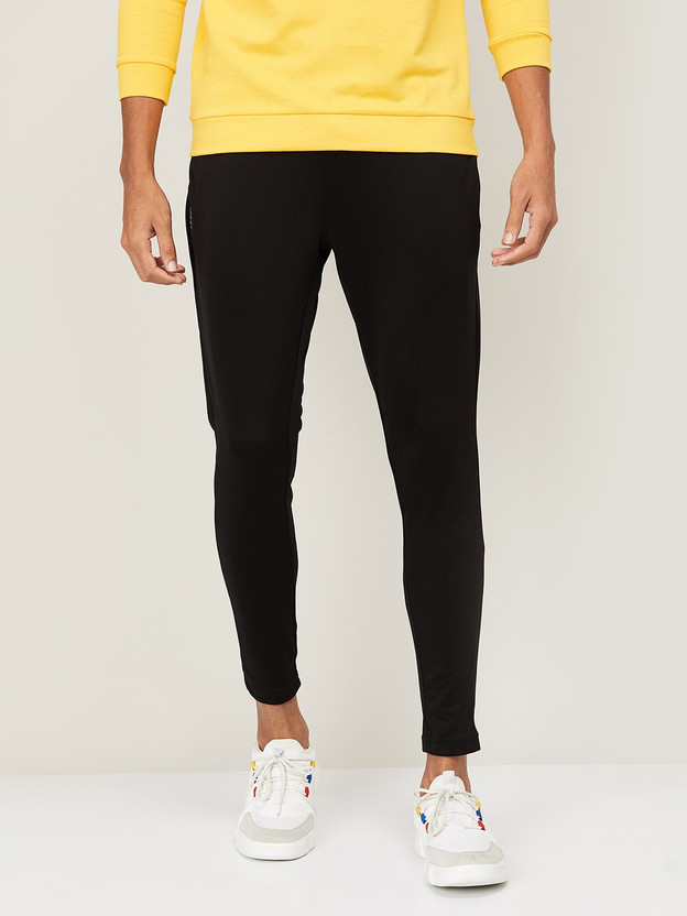 Kappa Solid Men Black Track Pants - Buy 