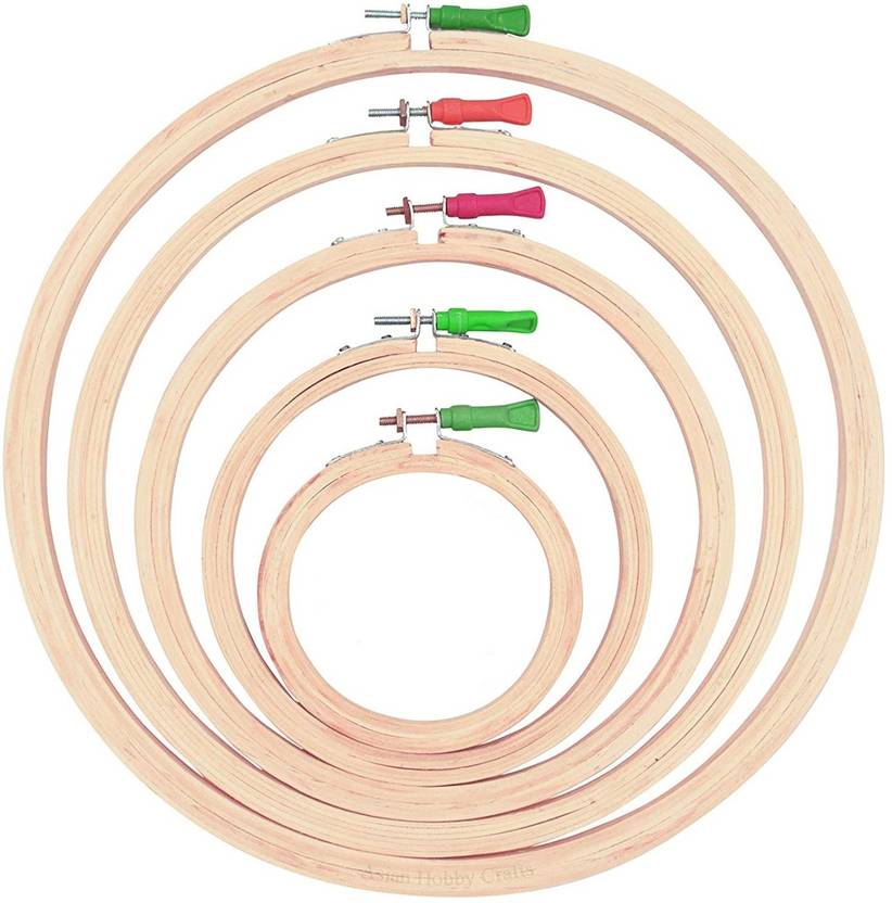 Angelwishes wooden embroidery hoop ring frame set of 5 pcs for cross Angelwishes wooden embroidery hoop ring frame set of 5 pcs for cross