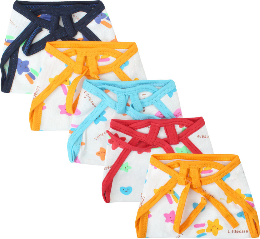 Honey Boo New Born Washable Reusable Hosiery Cotton Diapers, 0-6 Months ( PACK OF 5 )