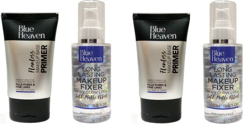 Blue Heaven Makeup Primer 2 pc & Makeup Fixer 2 pc Primer - 290 ml ...