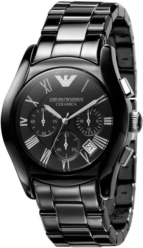 Emporio Armani Men's Chronograph Watch Rose Gold Steel AR0399 - Watches \u0026  Crystals