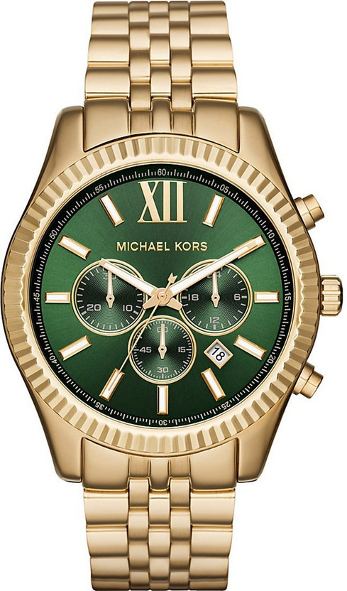 michael kors gold green watch