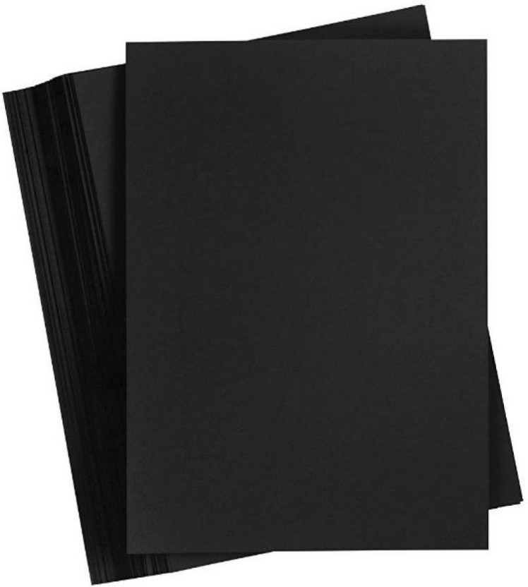 KRASHTIC SUPER unruled A4 180 gsm, 220 gsm Coloured Paper(Set of 20, Black)