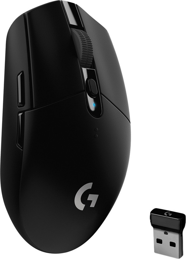 Logitech G304 Wireless Ambidextrous Optical  Gaming Mouse LightSpeed /6 Programmable Buttons /Onboard Memory/Adj DPI Upto 12000 With Bluetooth(USB 2.0, Black)