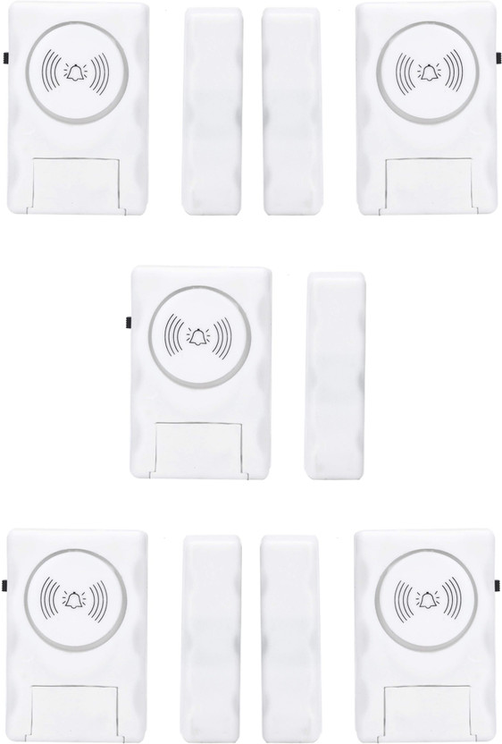 Fedus Wireless Door Window Security Burglar 105 Decibel Alarm with Magnetic Sensor Door Entry Burglar Alarm Window Open Alert Alarm Siren, Door Window Sensor Anti Theft System for Home Office Pack-5 Door & Window Door Window Alarm(105)
