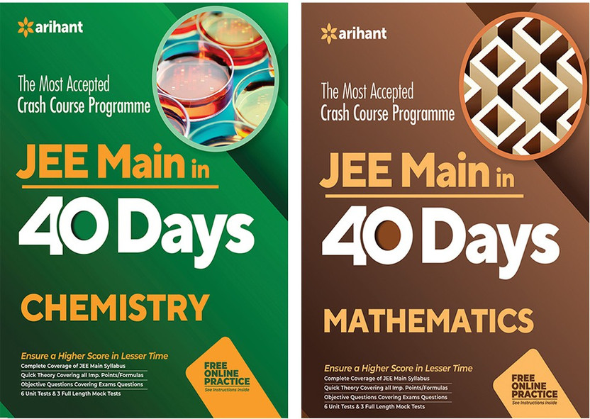 Combo Of 40 Days JEE Main Chemistry (E) & 40 Days JEE Main Math Set Of 2 Books(Paperback, Arihant Experts)
