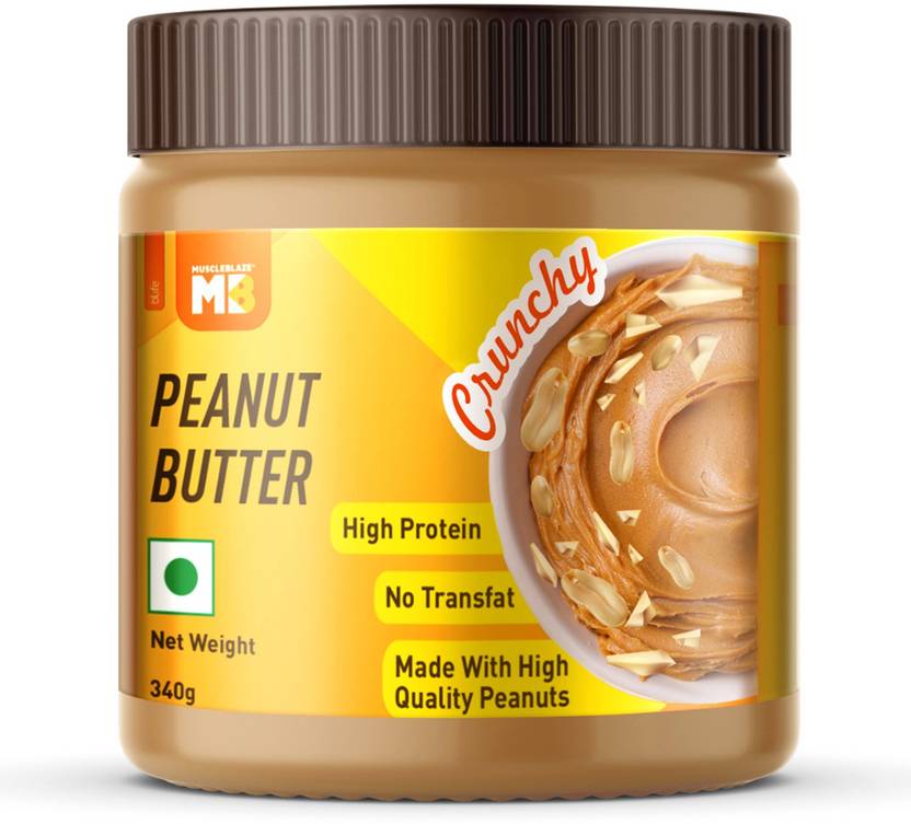 MuscleBlaze Peanut Butter with Added Omega No Oil Separation Crunchy