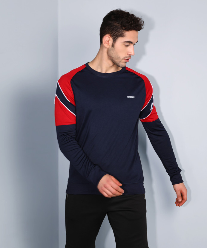 Full Sleeve Color Block Men Sweatshirt 