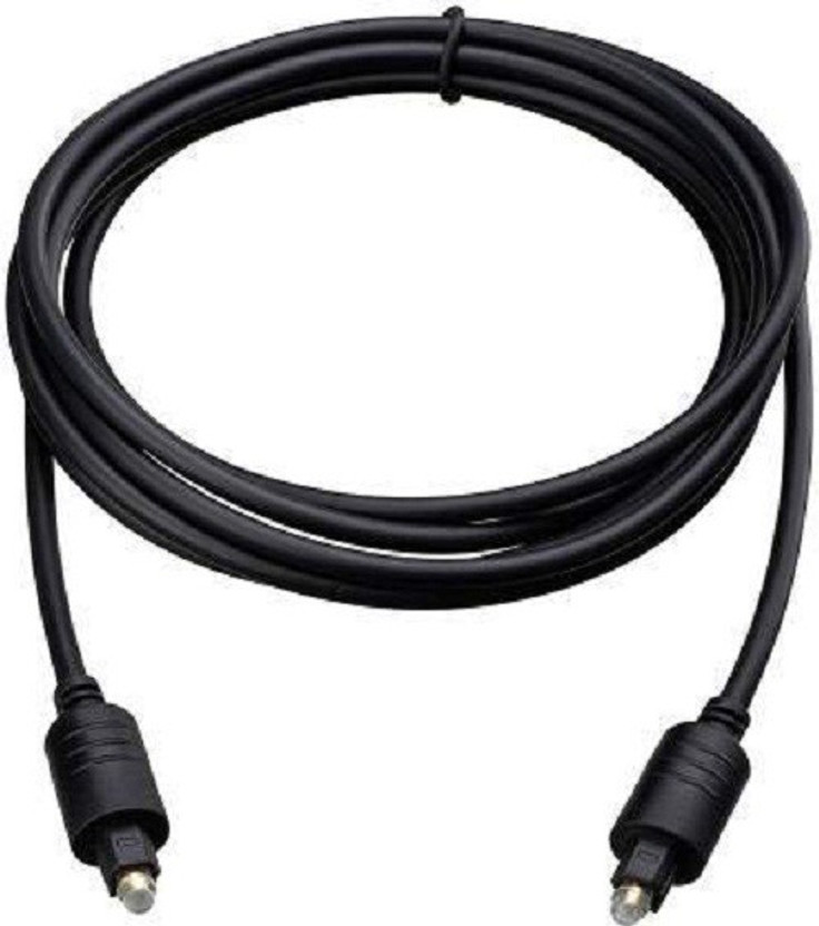 TECHON  TV-out Cable 1.5 meter Toslink Digital Fiber Optical Audio Cable (Black)(Black, For BluRay, 1.5 m)