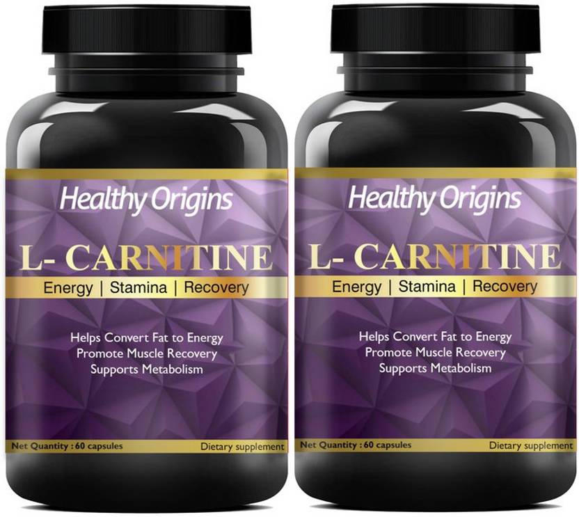 Healthy Origins Nutrition LCarnitine 500mg, 60 Capsules Boosts