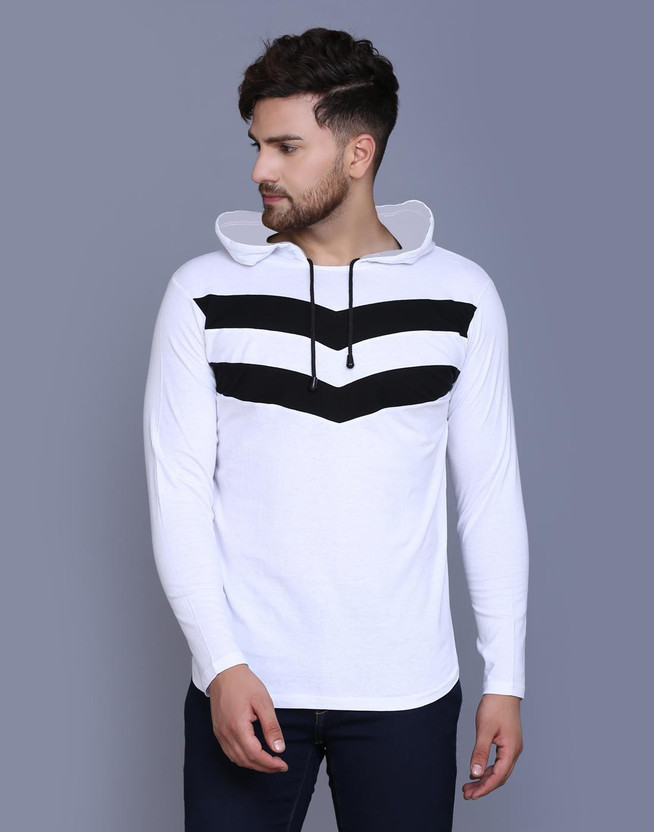 TheFashionPlus Solid Men Hooded Neck