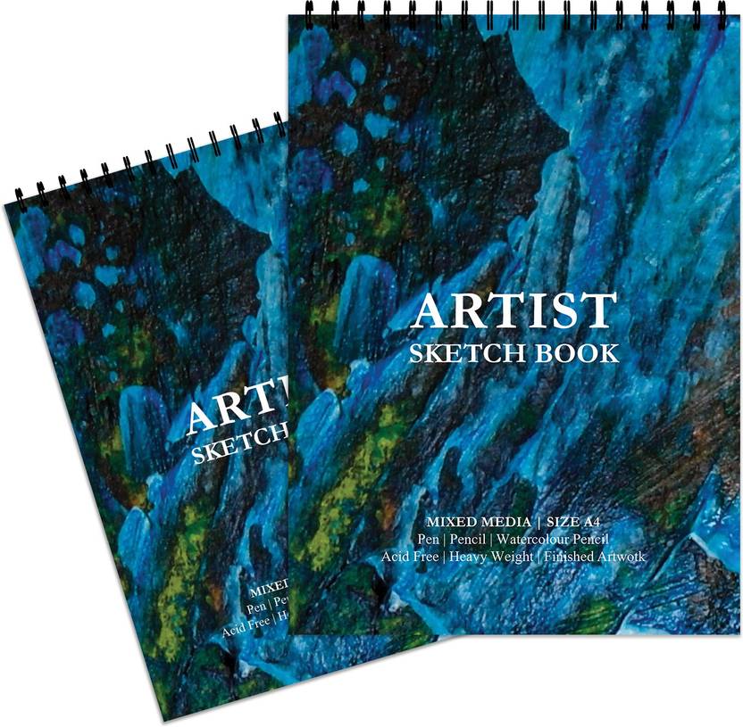 Paper Parwana Artist Design Sketch Drawing Book ( Set of 2) A4 Size 50