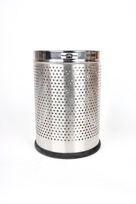 epic Stainless Steel Perforated Open Dustbin I Stainless Steel Garbage