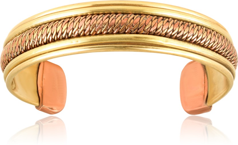 Copper and Brass Cuff Bracelet: Healing Trinity - Gifts With Humanity