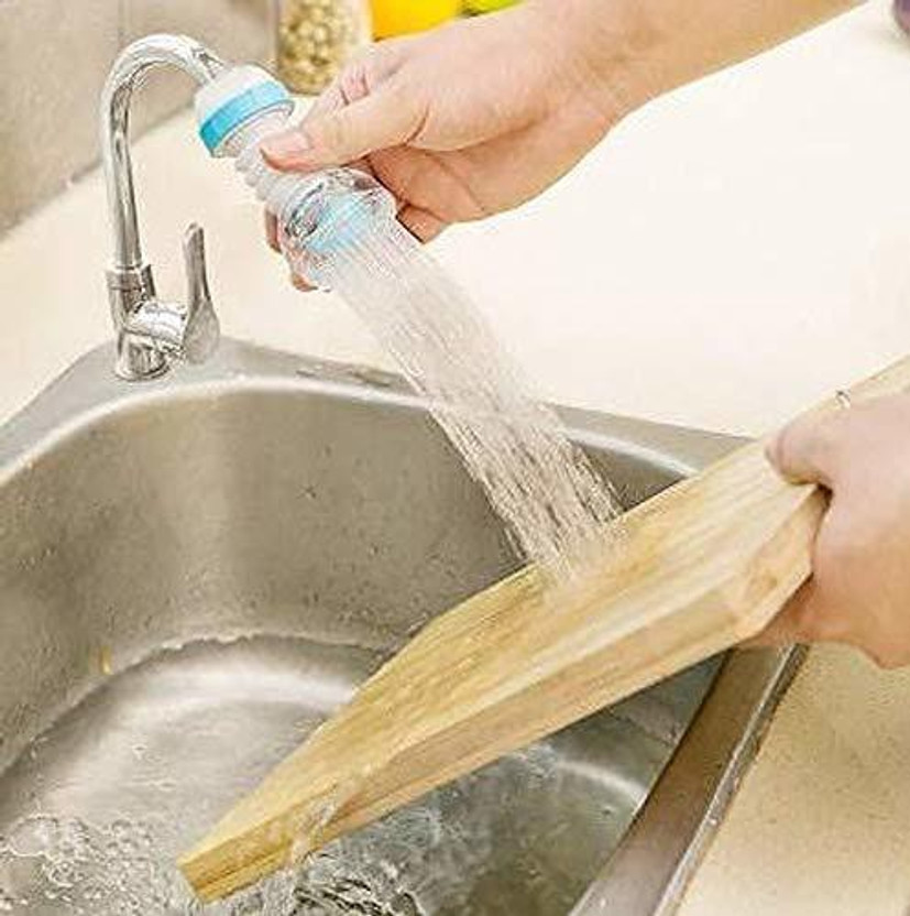 DOMUM Water Faucet 360 Degree Antispattering Water-Saving Extended Filter Kitchen Plastic Faucet/Pipe Hose Swivel Adjustable Nozzle Shower Head Faucet Water-Saving Filter Shower Head Anti-Splash Stream Tap Sprayer for Kitchen Bathroom Bath Basin Sink, for Cleaning kitchen utensils , Fruits , Vegetab