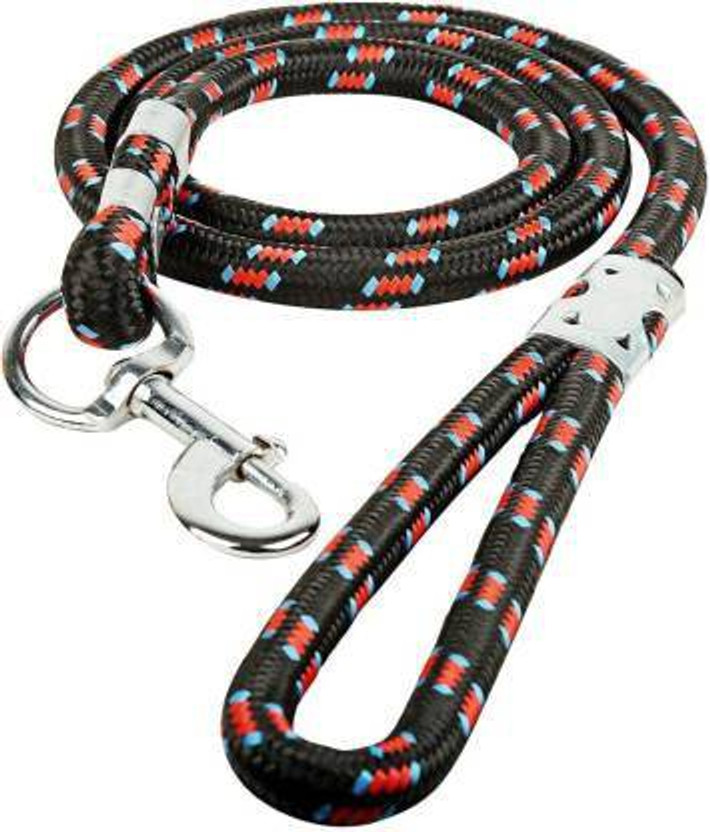 Quickato Black Round Designer Dog Belt/Leash Belt for Medium Breed Dogs Dog Leash Dog Leash(Medium, Black)