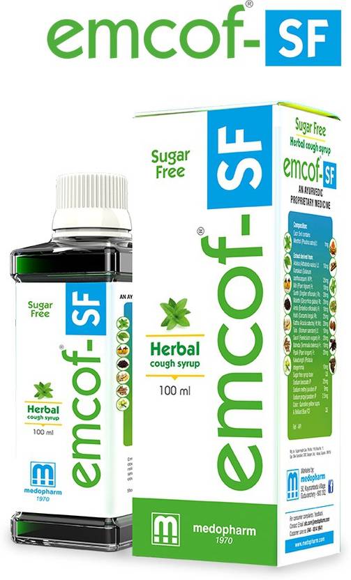 Emcof Sf Sugar Free Herbal Cough Syrup For Diabetic People (Alcohol