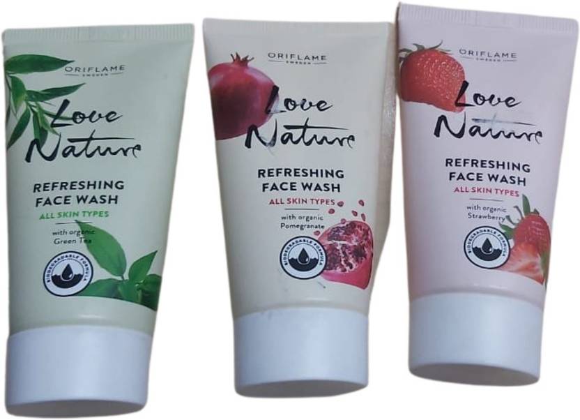 Oriflame Sweden Pack of 3 face wash (Green Tea, Pomegranate, Green tea