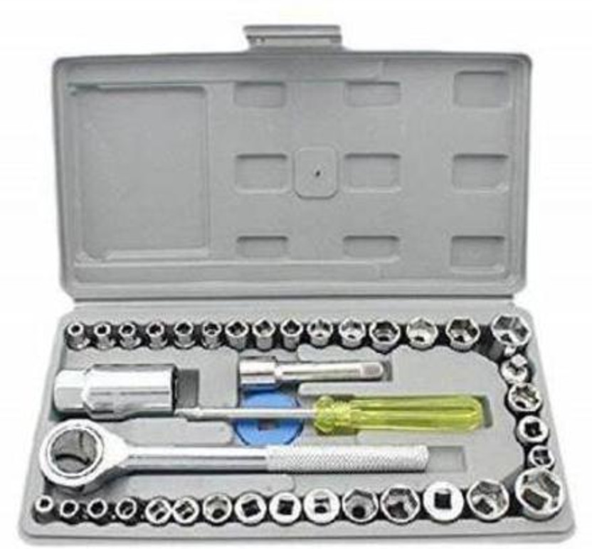 bhalenterprise 40 in 1 Pcs Wrench Tool Kit & Screwdriver & Socket Set Power & Hand Tool Kit Long Handle Screwdriver(Pack of 1)