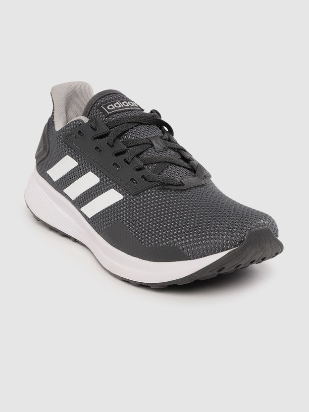 ADIDAS Men Charcoal Grey Woven Design 