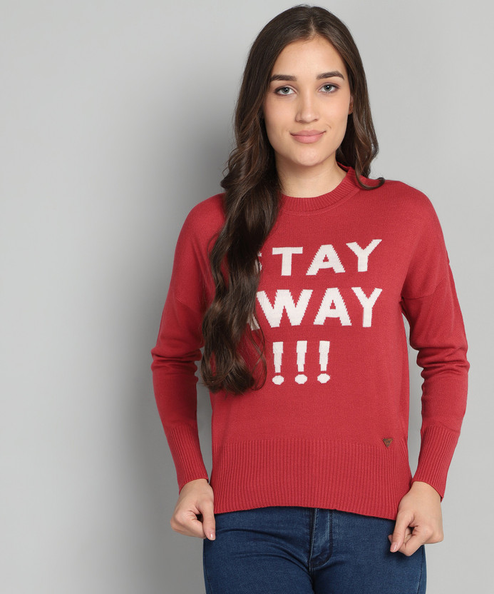 DUKE Self Design Crew Neck Casual Women 