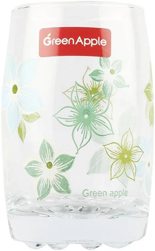 Swastik Housewares (Pack of 6) Green Apple Water/ Juice Glass Set Glass