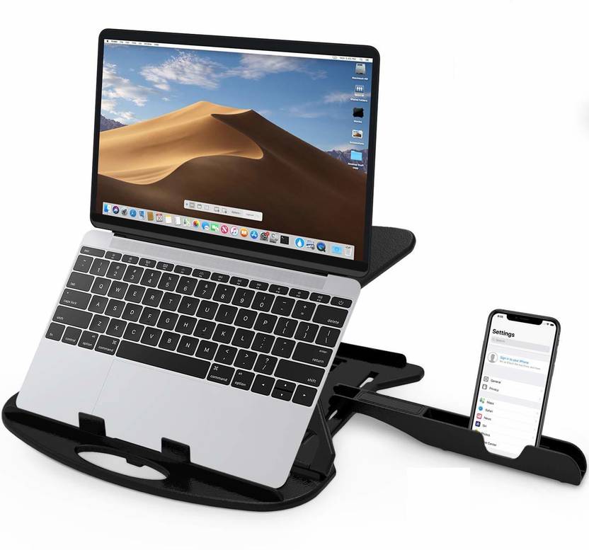 STRIFF Adjustable Laptop Stand With Mobile Stand Laptop Stand Price In striff-adjustable-laptop-stand-with-mobile-stand-laptop-stand-price-in